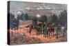 Battle of Chattanooga, Pub. L Prang & Co., 1886 (Colour Litho)-Thure De Thulstrup-Stretched Canvas