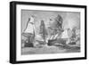 Battle of Chesapeake Bay-Julian Oliver Davidson-Framed Giclee Print