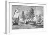 Battle of Chesapeake Bay-Julian Oliver Davidson-Framed Giclee Print