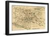 Battle of Chickamauga - Civil War Panoramic Map-Lantern Press-Framed Art Print