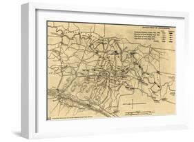 Battle of Chickamauga - Civil War Panoramic Map-Lantern Press-Framed Art Print