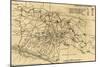 Battle of Chickamauga - Civil War Panoramic Map-Lantern Press-Mounted Art Print