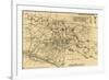 Battle of Chickamauga - Civil War Panoramic Map-Lantern Press-Framed Premium Giclee Print