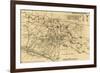 Battle of Chickamauga - Civil War Panoramic Map-Lantern Press-Framed Premium Giclee Print