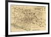 Battle of Chickamauga - Civil War Panoramic Map-Lantern Press-Framed Premium Giclee Print