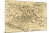 Battle of Chickamauga - Civil War Panoramic Map-Lantern Press-Mounted Premium Giclee Print