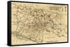 Battle of Chickamauga - Civil War Panoramic Map-Lantern Press-Framed Stretched Canvas