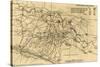 Battle of Chickamauga - Civil War Panoramic Map-Lantern Press-Stretched Canvas