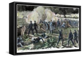 Battle of Cold Harbor, Virginia, American Civil War, 3 June 1864-Edwin Forbes-Framed Stretched Canvas