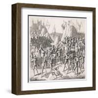 Battle of Crecy 1346-null-Framed Art Print