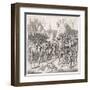 Battle of Crecy 1346-null-Framed Art Print