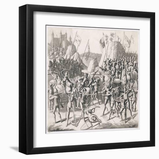 Battle of Crecy 1346-null-Framed Art Print