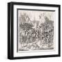 Battle of Crecy 1346-null-Framed Art Print