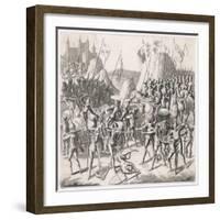 Battle of Crecy 1346-null-Framed Art Print