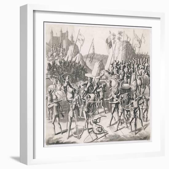 Battle of Crecy 1346-null-Framed Art Print