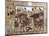 Battle of Crecy in 1346, Victory of Black Prince, Son of King Edward III, over Philip VI of France-null-Mounted Giclee Print