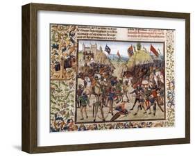 Battle of Crecy in 1346, Victory of Black Prince, Son of King Edward III, over Philip VI of France-null-Framed Giclee Print