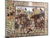 Battle of Crecy in 1346, Victory of Black Prince, Son of King Edward III, over Philip VI of France-null-Mounted Giclee Print