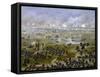 Battle of Curupayty, Argentine Troops Launching Attack on September 22, 1866-Candido Lopez-Framed Stretched Canvas