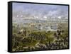 Battle of Curupayty, Argentine Troops Launching Attack on September 22, 1866-Candido Lopez-Framed Stretched Canvas