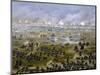 Battle of Curupayty, Argentine Troops Launching Attack on September 22, 1866-Candido Lopez-Mounted Giclee Print