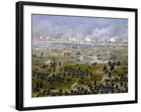 Battle of Curupayty, Argentine Troops Launching Attack on September 22, 1866-Candido Lopez-Framed Giclee Print