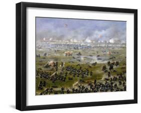 Battle of Curupayty, Argentine Troops Launching Attack on September 22, 1866-Candido Lopez-Framed Giclee Print