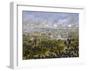 Battle of Curupayty, Argentine Troops Launching Attack on September 22, 1866-Candido Lopez-Framed Giclee Print