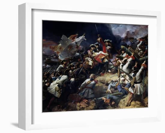 Battle of Denain, 24th July 1712, 1839-Jean Alaux-Framed Giclee Print
