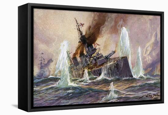 Battle of Dogger Bank-Willy Stower-Framed Stretched Canvas