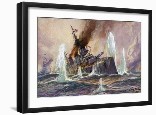 Battle of Dogger Bank-Willy Stower-Framed Art Print