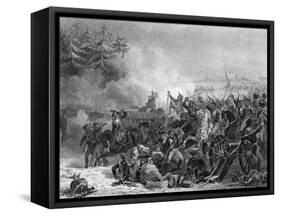 Battle of Eylau Charge of the Cuirassiers-null-Framed Stretched Canvas