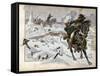 Battle of Eylau, Napoleon Orders Murat to Charge Russian Army-Jacques de Breville-Framed Stretched Canvas