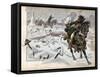Battle of Eylau, Napoleon Orders Murat to Charge Russian Army-Jacques de Breville-Framed Stretched Canvas