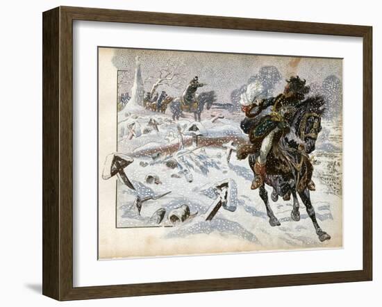 Battle of Eylau, Napoleon Orders Murat to Charge Russian Army-Jacques de Breville-Framed Art Print