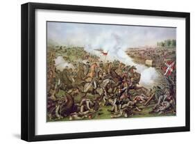 Battle of Five Forks, Virginia, 1st April 1865, Engraved by Kurz and Allison, 1886-American School-Framed Giclee Print