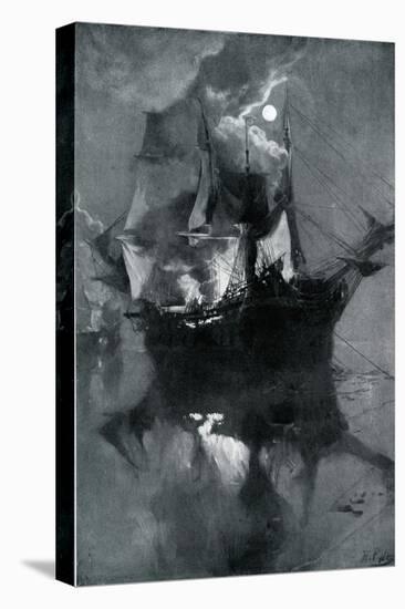 Battle of Flamborough Head-Howard Pyle-Stretched Canvas