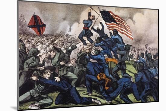 Battle of Fort Wagner, 1863-Currier & Ives-Mounted Giclee Print