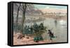 Battle of Fredericksburg, Pub. L. Prang & Co., 1886 (Colour Litho)-Thure De Thulstrup-Framed Stretched Canvas