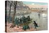 Battle of Fredericksburg, Pub. L. Prang & Co., 1886 (Colour Litho)-Thure De Thulstrup-Stretched Canvas