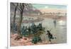 Battle of Fredericksburg, Pub. L. Prang & Co., 1886 (Colour Litho)-Thure De Thulstrup-Framed Giclee Print