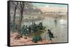 Battle of Fredericksburg, Pub. L. Prang & Co., 1886 (Colour Litho)-Thure De Thulstrup-Framed Stretched Canvas