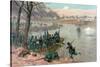 Battle of Fredericksburg, Pub. L. Prang & Co., 1886 (Colour Litho)-Thure De Thulstrup-Stretched Canvas