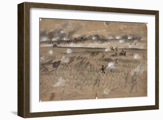 Battle Of Fredericksburg-Alfred R. Waud-Framed Giclee Print