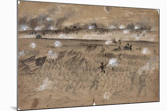 Battle Of Fredericksburg-Alfred R. Waud-Mounted Premium Giclee Print