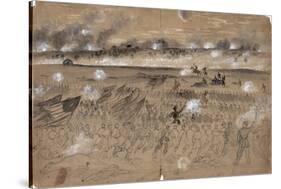Battle Of Fredericksburg-Alfred R. Waud-Stretched Canvas