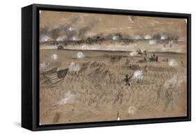 Battle Of Fredericksburg-Alfred R. Waud-Framed Stretched Canvas