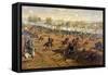Battle of Gettysburg, 1863, Printed by L. Prang and Co., 1887-Thure De Thulstrup-Framed Stretched Canvas