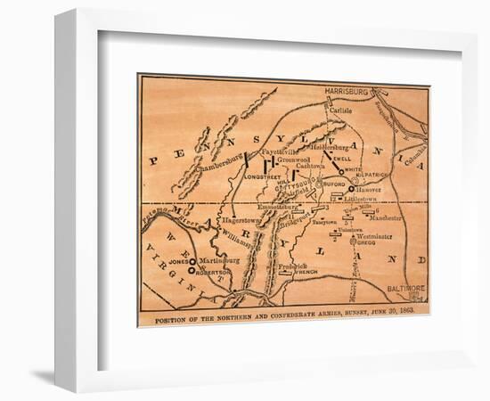 Battle Of Gettysburg, 1863-null-Framed Giclee Print