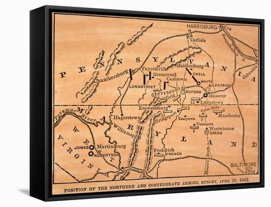 Battle Of Gettysburg, 1863-null-Framed Stretched Canvas